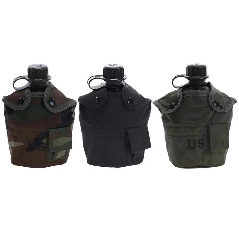 Pesado cubierta ejército botella de agua de aluminio taza nos 1L cantina militar Camping senderismo supervivencia hervidor de agua al aire libre vajilla nueva