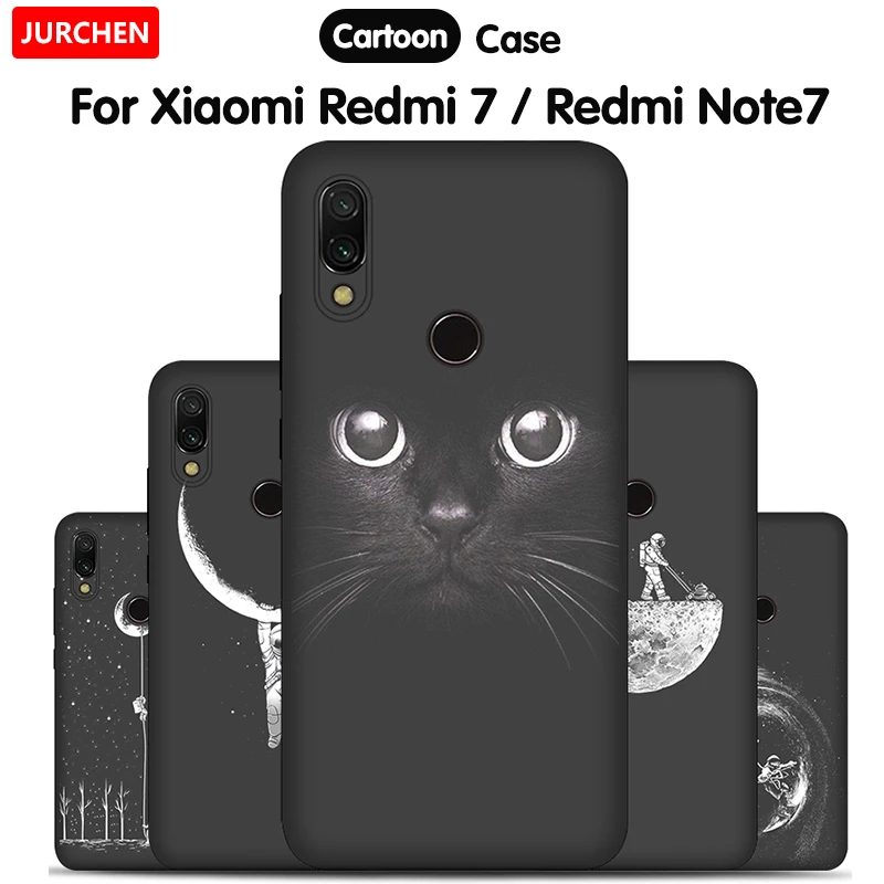 Чехол JURCHEN для телефона Xiaomi Redmi 7 чехол Note мультяшная силиконовая Мягкая задняя