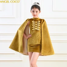 Детский наряд для девочки Дубай абайя вечерние платья Festa с открытой спиной Fiesta вельветовые накидки элегантное вечернее платье Abendkleider Robe Velours