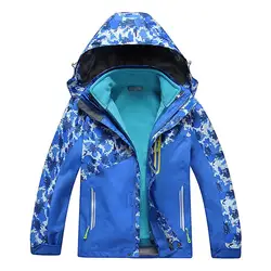 Водонепроницаемый индекс 15000 мм детская верхняя одежда теплое пальто ветрозащитный Куртки на девочек и мальчиков Спортивная двухслойная