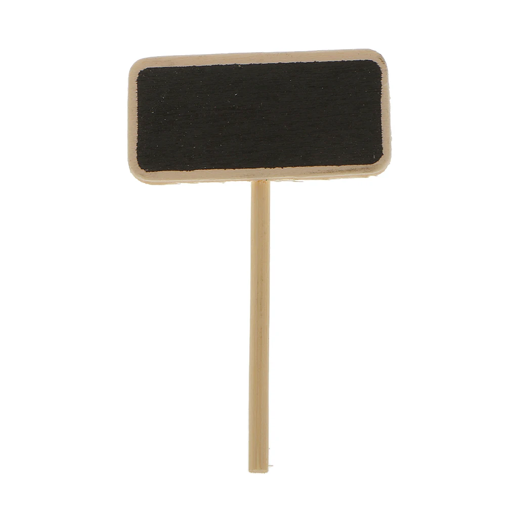 20Pcs Cute Wood Blackboard Fairy Garden Crafts Plant Pot Figurines Bonsai Micro Landscape Decor S+L