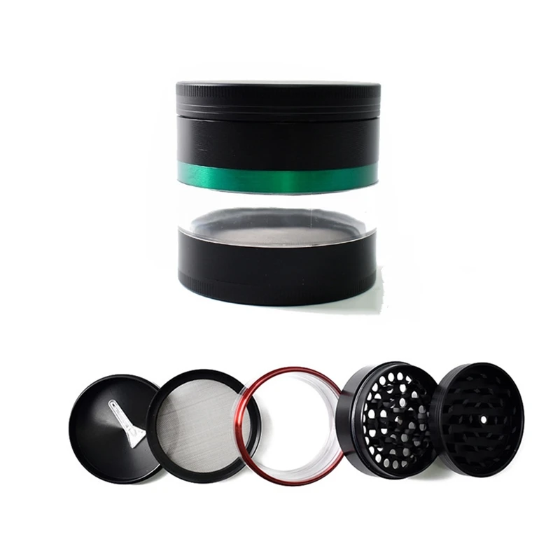 63 mm 4 pieces layer part zinc alloy side window weed tobacco ceramic grinder herb | Дом и - Цена: 