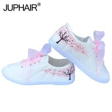 

New Women Girl Cherry Design Hand Painted Flat Shoes Canvas Casual Shoe Design High Top Canvas Flats Breathable Sneakers Outdoor