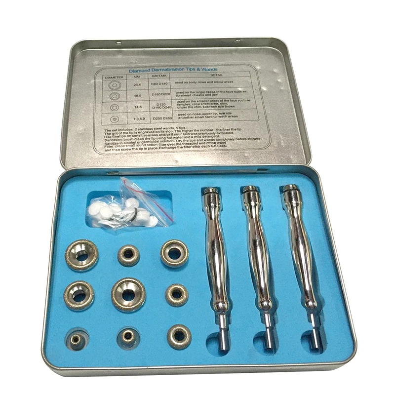 

2017 New Arrival Dermabrasion Microdermabrasion 3 Wands 9 Tips Cotton Filter Replacements Machine