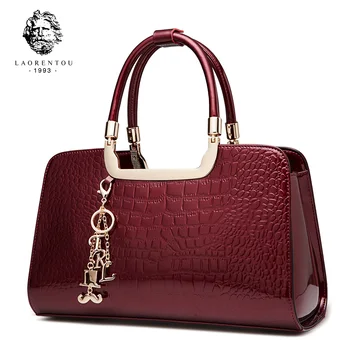 

Laorentou Brand Women's Bags Shoulder Bag Women Handbag Luxury Shoulder Bag Women's Tote Patent Leather Handbags Female Bags