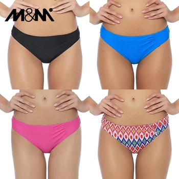 

M&M 2019 Women Sexy Bikini Bottom Swimwear Brazilian Bikini Set Swim Briefs Short Bodysuit Two-Piece Separates Swimsuit B601
