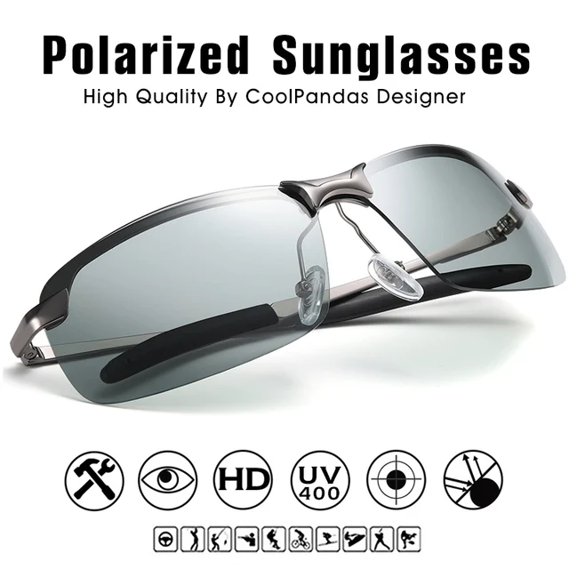 CoolPandas 2022 Fashion Polarized Sunglasses Men's Driving Shades