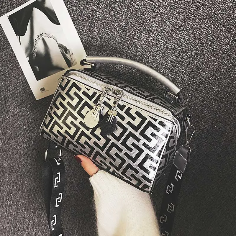 Women Fashion Printing Wide Shoulder Bag INS Popular Leather Handbag Exuqisite Female Messenger Bags Lady Luxury Bolsa SS3493 (14)
