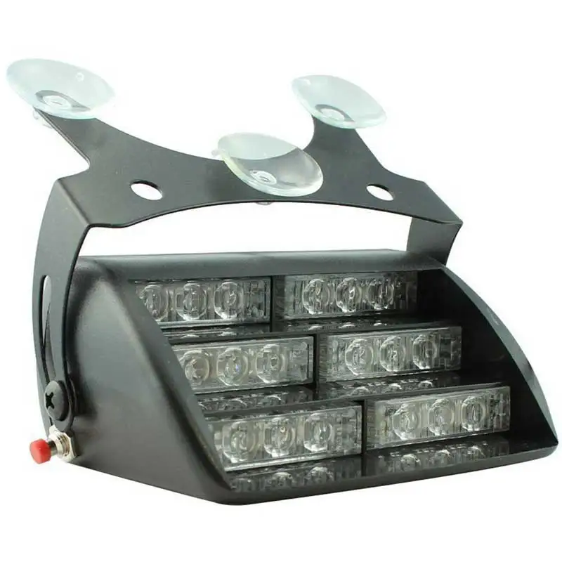 

Amber Yellow White Red Blue Green Windshield 18led LED Strobe Light Emergency Flash Warning Light 12V Car