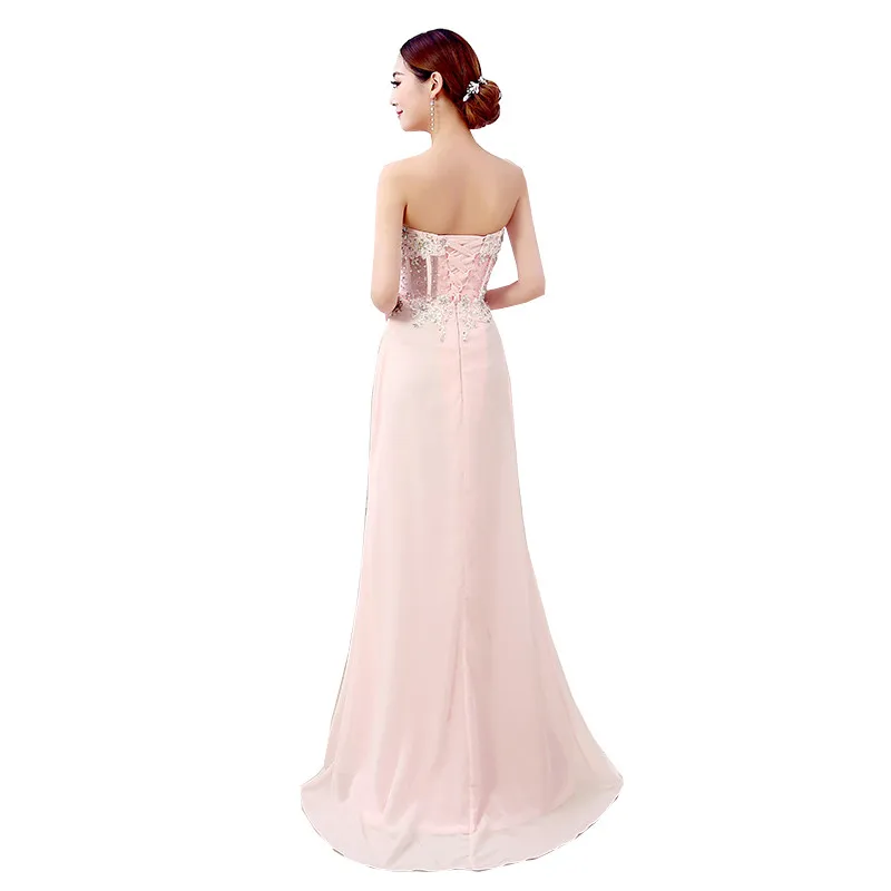 Free-Shipping-A-Line-Off-the-Shoulder-Pink-Evening-Dress-with-Left-Slit