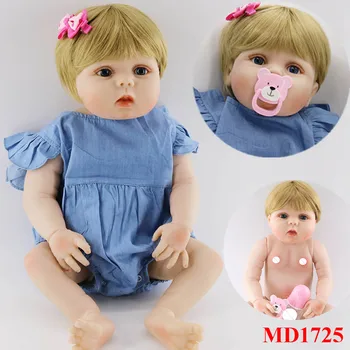 

New Baby Girl Reborn Dolls Kids Toy Full Silicone Vinyl 23'' 57 cm Real Life Bebes Reborn menina Alive Doll NPK brand