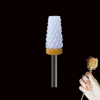 

White Ceramic Nail Drill Bit - Large Tapered Bit -XXC