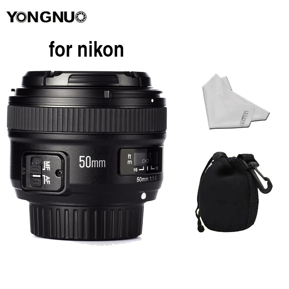 YONGNUO YN 50 мм f/1,8 AF объектив Apertura YN50mm Messa A Fuoco Automatica Grande Apertura для Nikon Dslr поставляются AF-S 50 мм 1,8 г