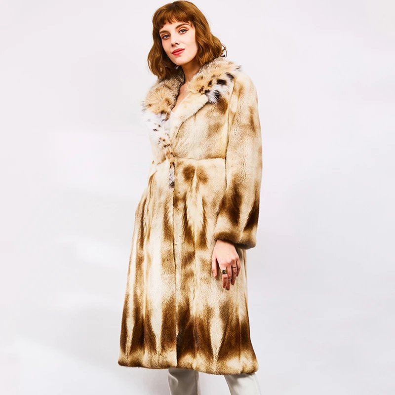 Importé Hiver Lvchi Patchwork Manteau S Camel Femmes Col down Vison 2019 Bodcoats De Mince Danemark Turn Velours Couronne EqwdR1Hxw