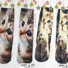 Гетры Лолита принцессы, носки с милым животным принтом в стиле Топшоп Харадзюку, длинные мягкие хлопковые носки с изображением маленькой кошки, много типов, KCW032