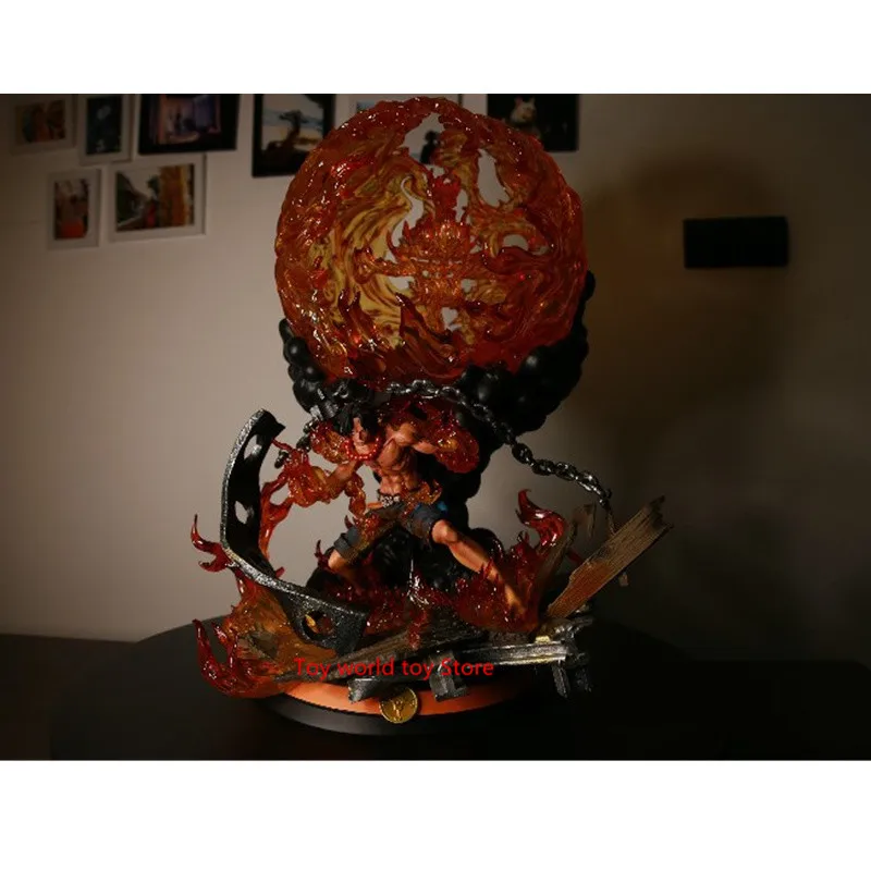 56 см цельная статуя Portgas D Ace Mera mera Fruit 1/6 GK полноразмерная портретная фигурка
