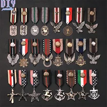 England Five Star Eagle ม้าทหารป้ายโลหะ Retro ผ้าไหล่ BOARD ป้ายกองทัพพินเข็มกลัดเหรียญ Handmade(China)