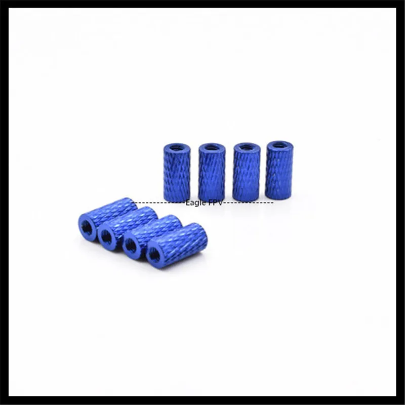 Multirotor qav250 metric standoffs and spacers m3 round aluminum standoff full knurled 10mm