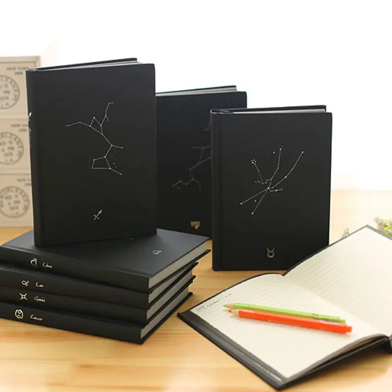 Twelve Constellation Personality Notebooks Hard Cover Diary Notepad Journal