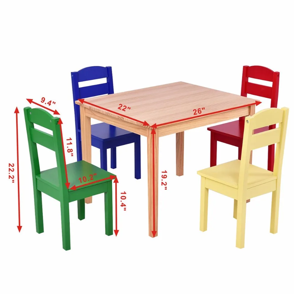 children's 5 piece table and chair set