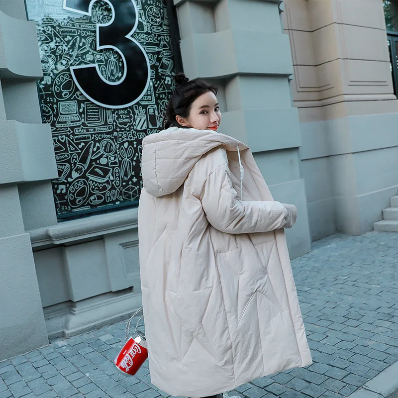 Winter Woman Coats 2019 Down Cotton Clothing Medium Long Section Winter Jacket Women Stylish Elegant Bf Bread Cotton Clothing (2)