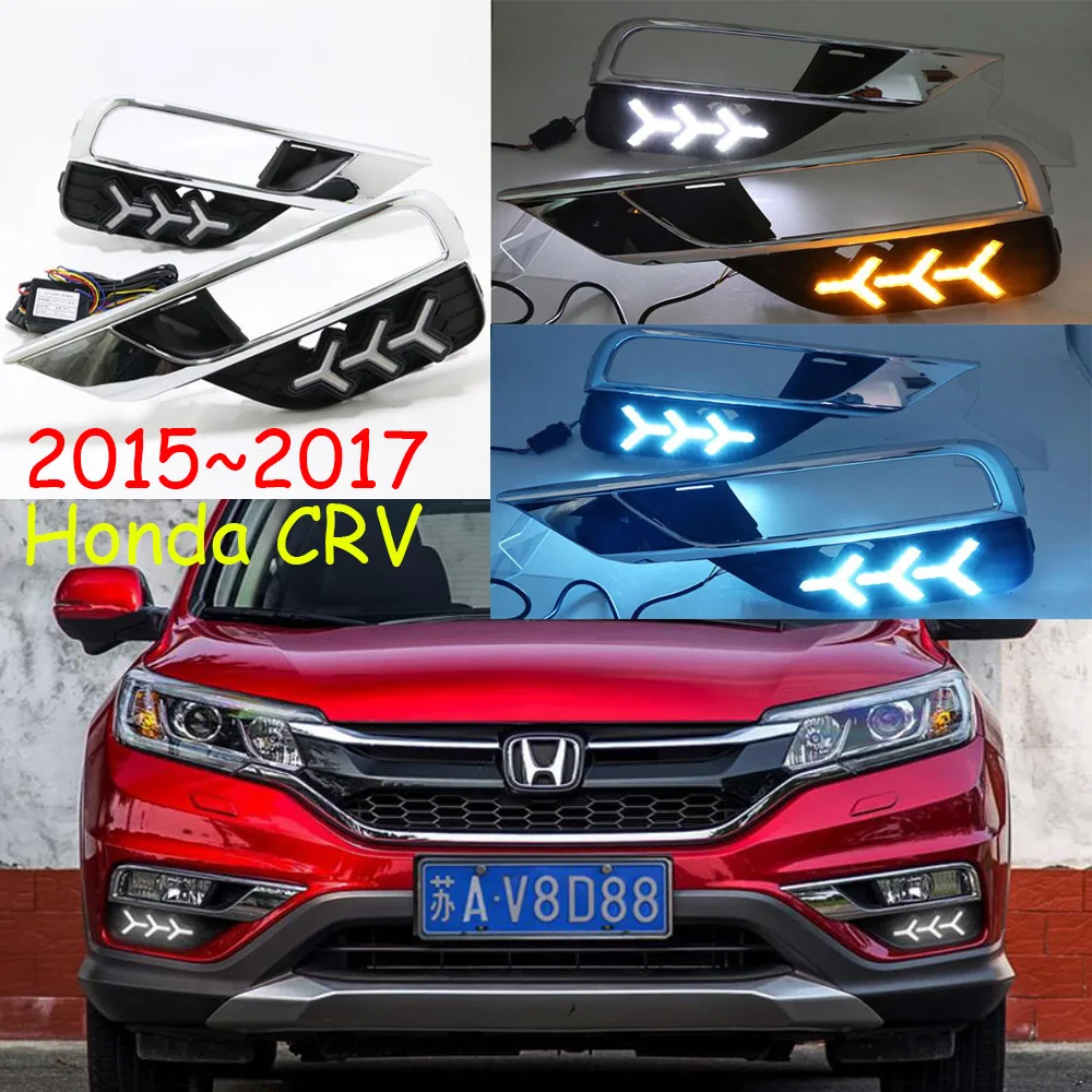 1 комплект года для Honda CRV daytime CR V дневной свет Автомобильные аксессуары светодиодный DRL фары для fog CRV противотуманные фары