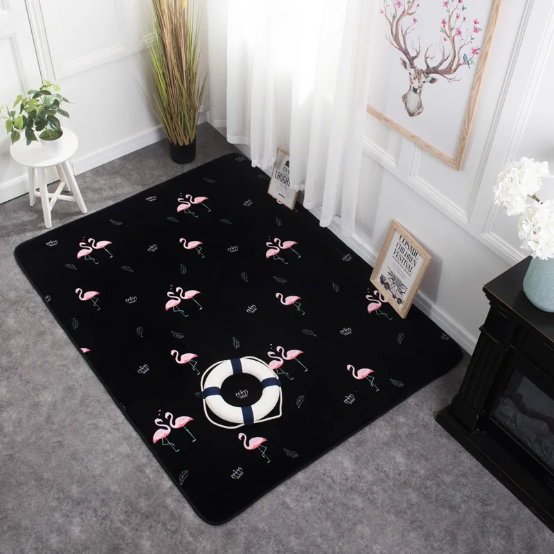 Nordic тенденция бренд Черный и белый цвета ковры простой современной гостиной журнальный столик диван ковер прикроватная тумбочка для спальни прямоугольные коврики