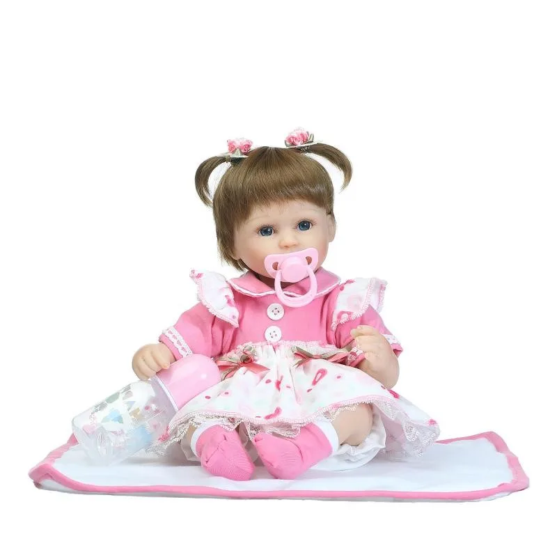 40 см силикона Reborn Baby Doll Дети Playmate подарок для девочек 16 дюймов BABY ALIVE мягкие Игрушечные лошадки для букетов кукла Bebe Reborn на день рождения