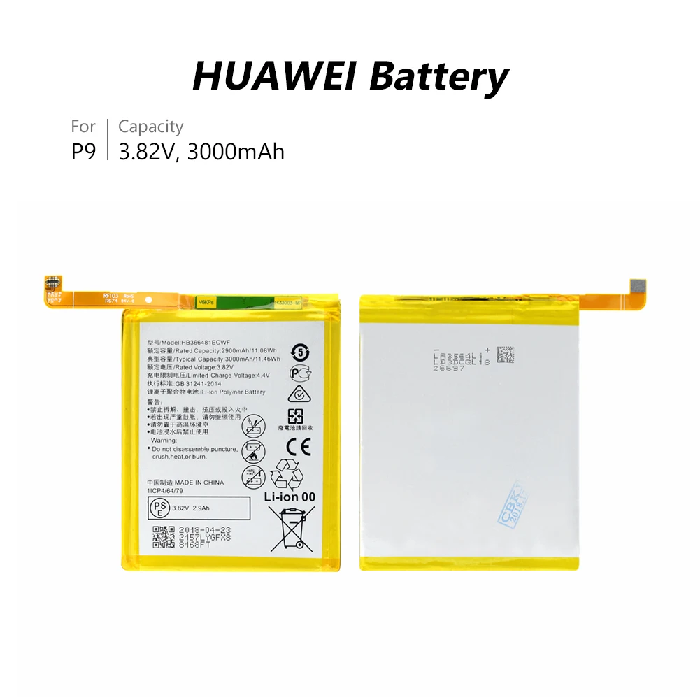Литиевая HB366481ECWF батарея для huawei P9 P10 P20 Lite G9 Honor 5C 8+ инструменты Lipo Li-Po литий-полимерная аккумуляторная батарея