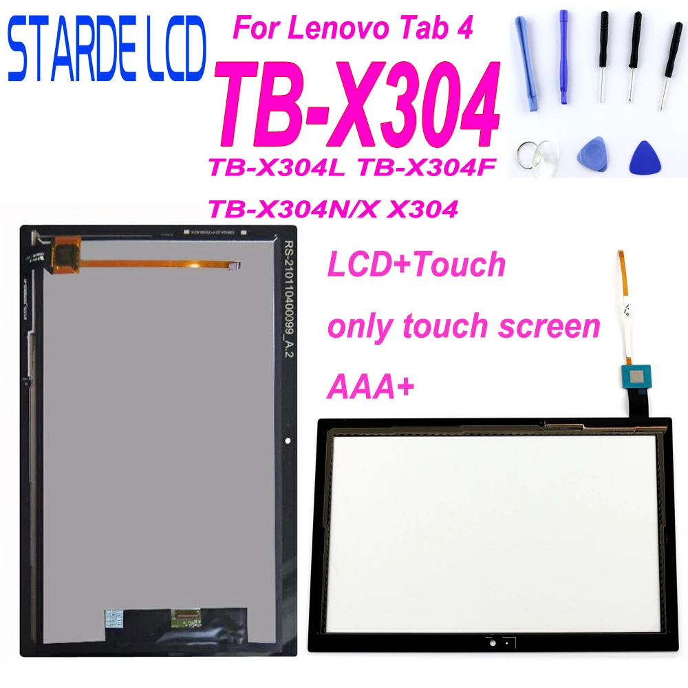 

For 10.1" Lenovo Tab 4 TB-X304L TB-X304F TB-X304N/X X304 LCD Display Matrix Module + Touch Screen Panel Digitizer Assembly