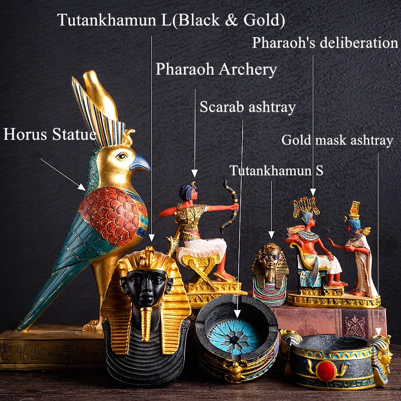 Статуя древних египетских богов Tutankhamon Horus Anubis Bastet вкус орнамент ins стиль простое украшение