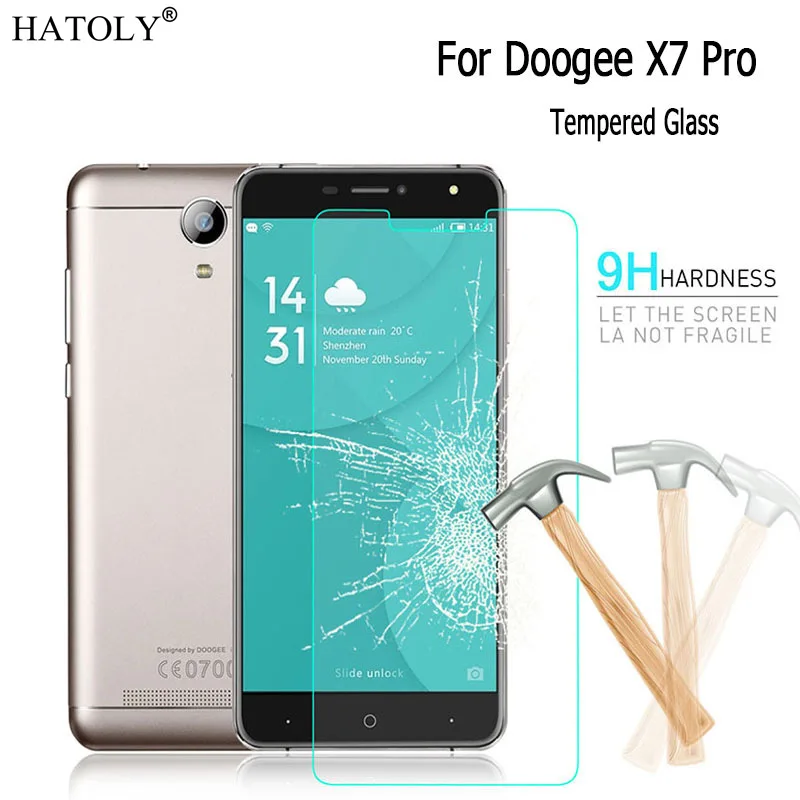 Для закаленного стекла Doogee X7 Pro стеклянная тонкая защитная пленка HD закаленное