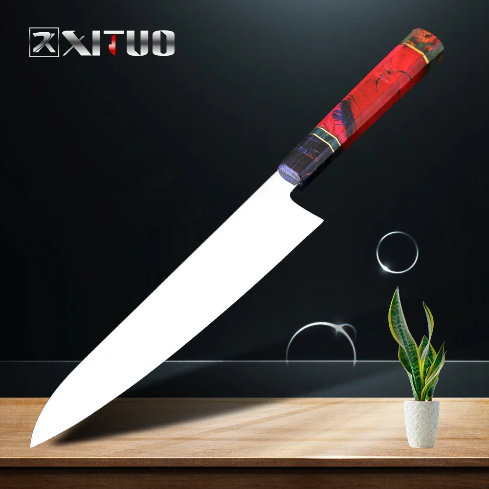  XITUO Slicing Filleting Knife VG10 High Carbon Stainless Steel Blade Japanese Kitchen Chef Nakiri C - 32995535741