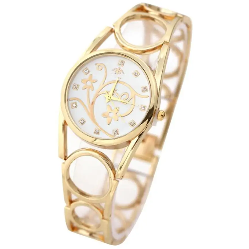 

New Women's Alloy Bracelet Strap Simple Watch Trend Fashion Quartz Watch Stainless Steel Metal Dial Analog Watch #W
