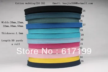 

32mm wide 50 yards long a roll cotton webbing ribbon