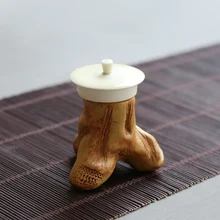 Пинни пень Крышка чайника поддержка Китайский кунг-фу чай аксессуары для чайной церемонии украшения керамические маленькие украшения ручной работы чай Pet