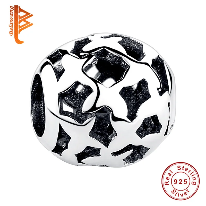 

European Beads Fit Pandora Charms Original Bracelet DIY Butterfly Openwork Round Charm 925 Sterling Silver Beads Jewelry Making