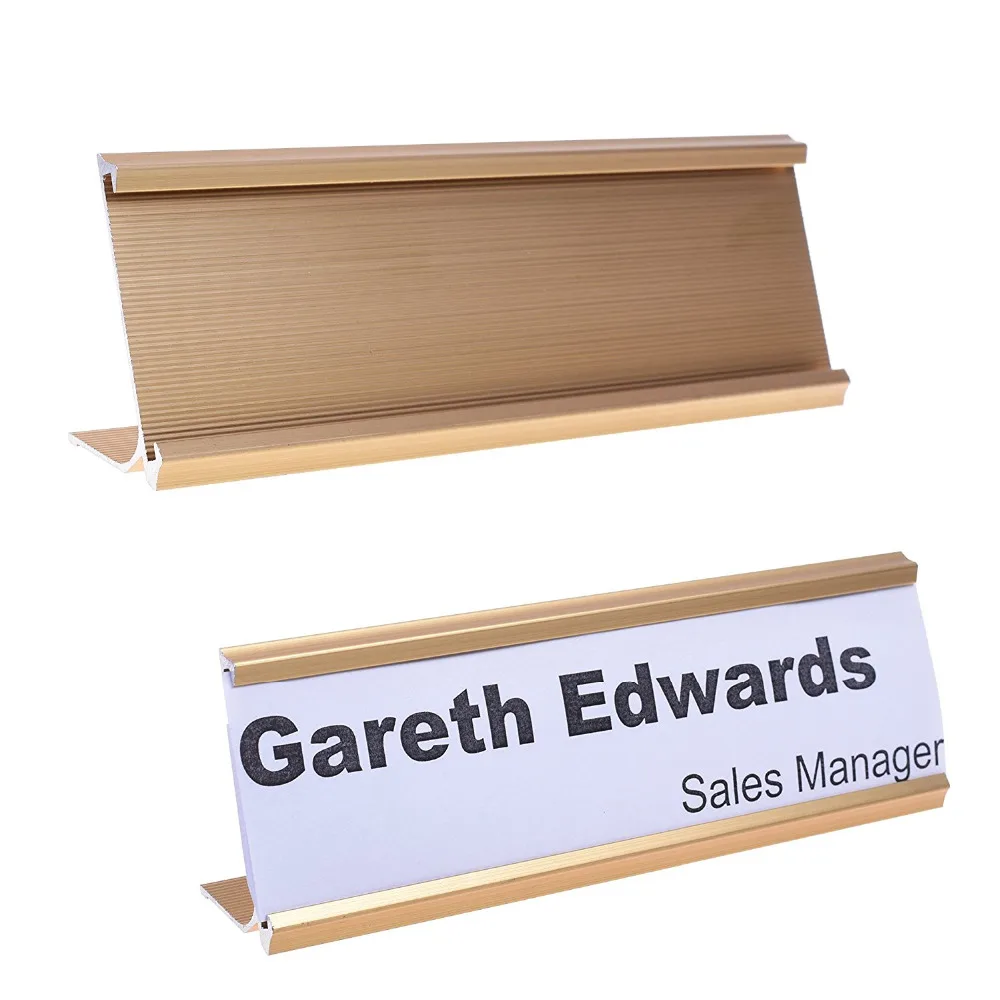 Metal Office Name Plate Holder 7-1/16 x 2inches