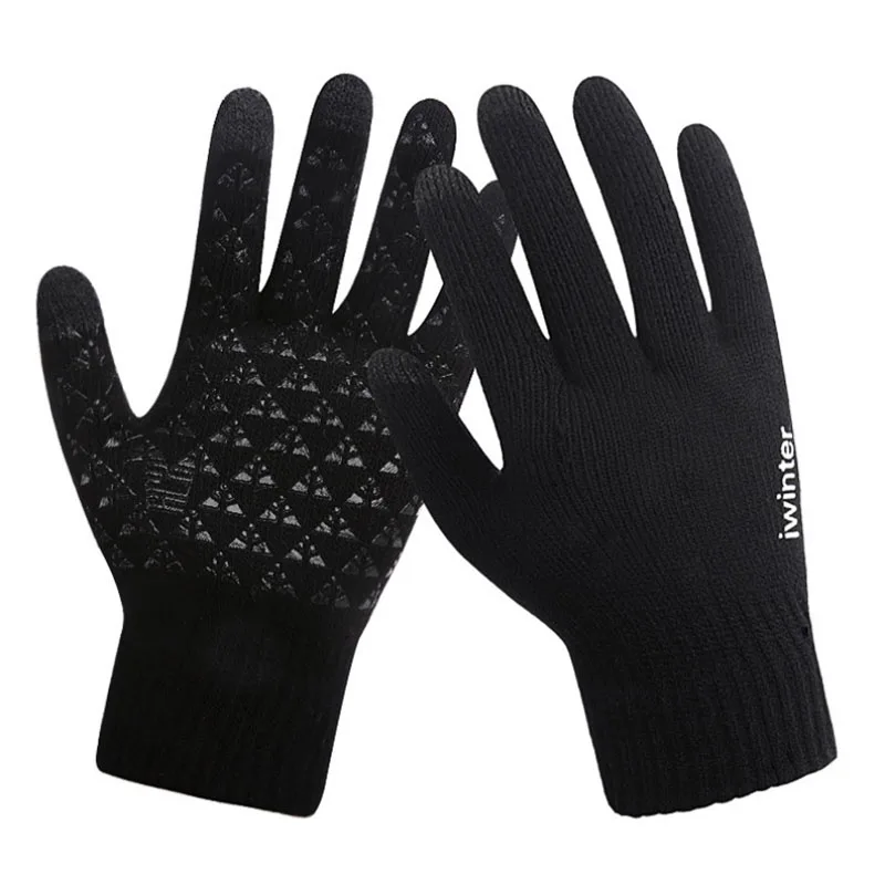 SUOGRY женские/мужские вязаные перчатки высококачественный смартфон утолщенные теплые кашемировые шерстяные перчатки осень зима мужские варежки