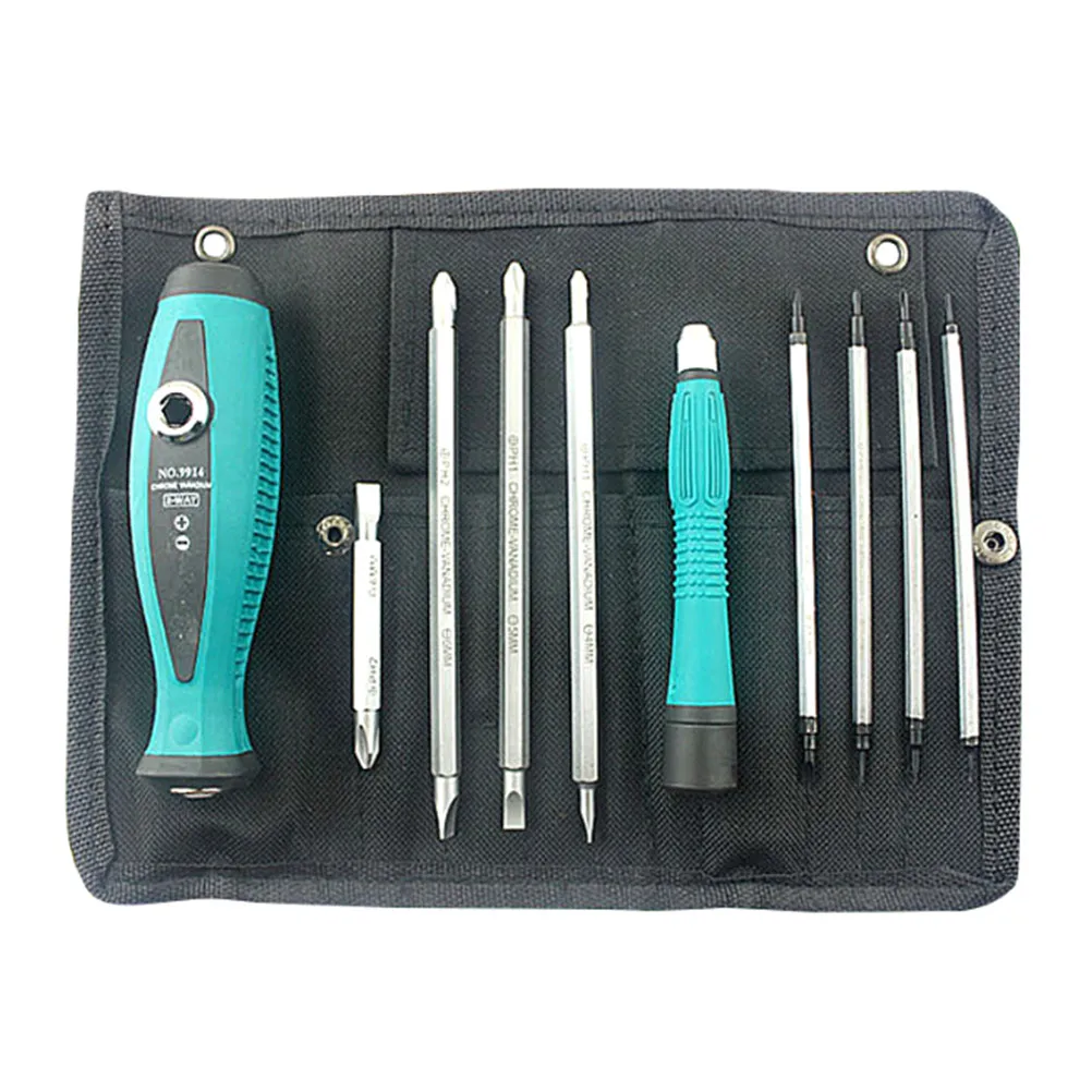 10PCS/Lot Precision Magnetic Screwdriver Set Phillips Slotted Star Bits Repair Tool Slit Sets