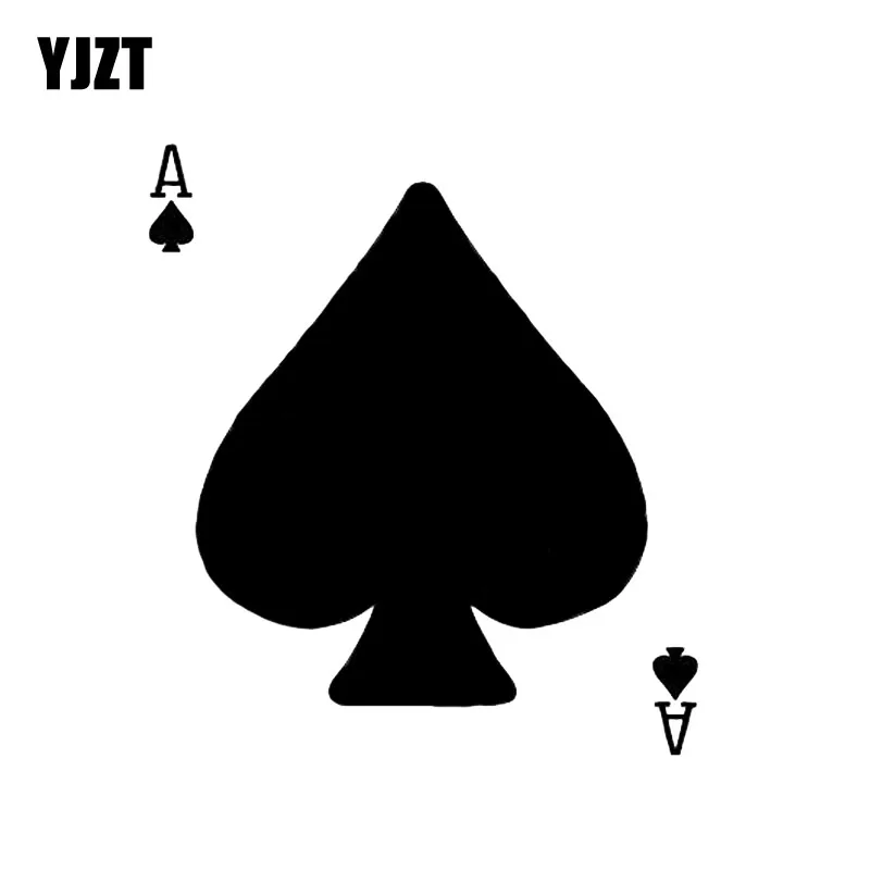 YJZT 11 2*12 5 см мультяшный для покера это Ace Of Spades автомобильная наклейка