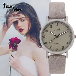 Модные женские туфли простой часы с циферблатом, наручные часы для женщин часы 2018 модные кожаные женские наручные часы