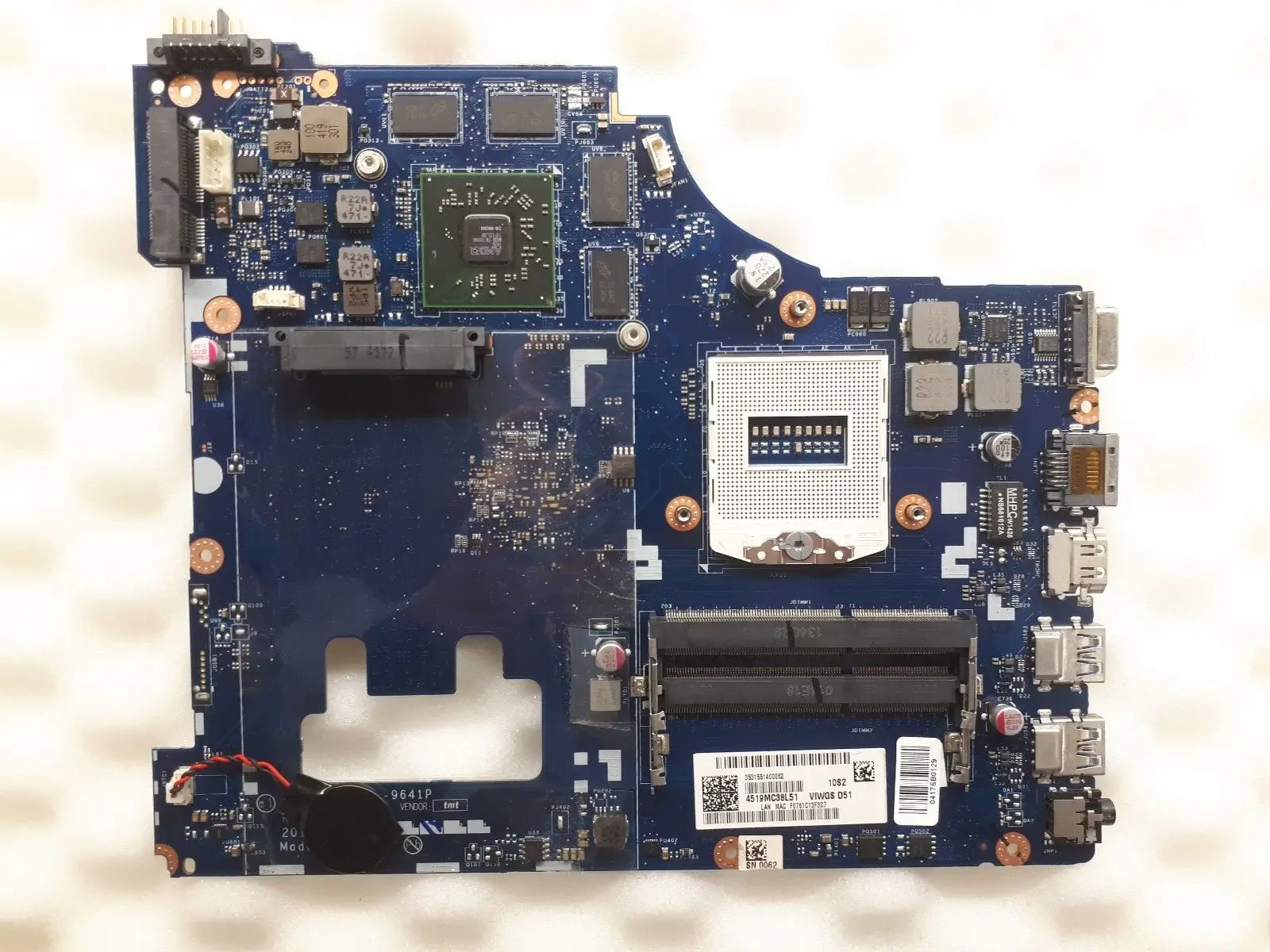 

Laptop Motherboard For Lenovo ideapad G510 VIWGQ LA-9641P 11S90005735 HM86 PGA947 HD8750 2GB 100% Fully Tested