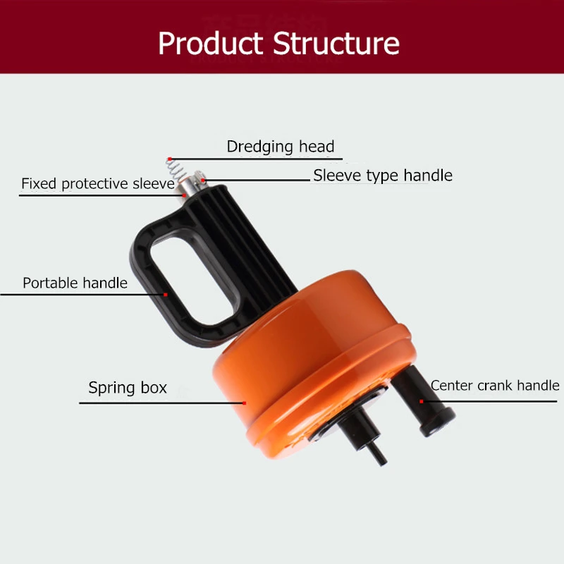 Ванная комната пол кухня туалет канализация засорение ручной инструмент трубы земснаряд 4 метра Слива земснаряд трубы канализация инструмент для очистки раковины