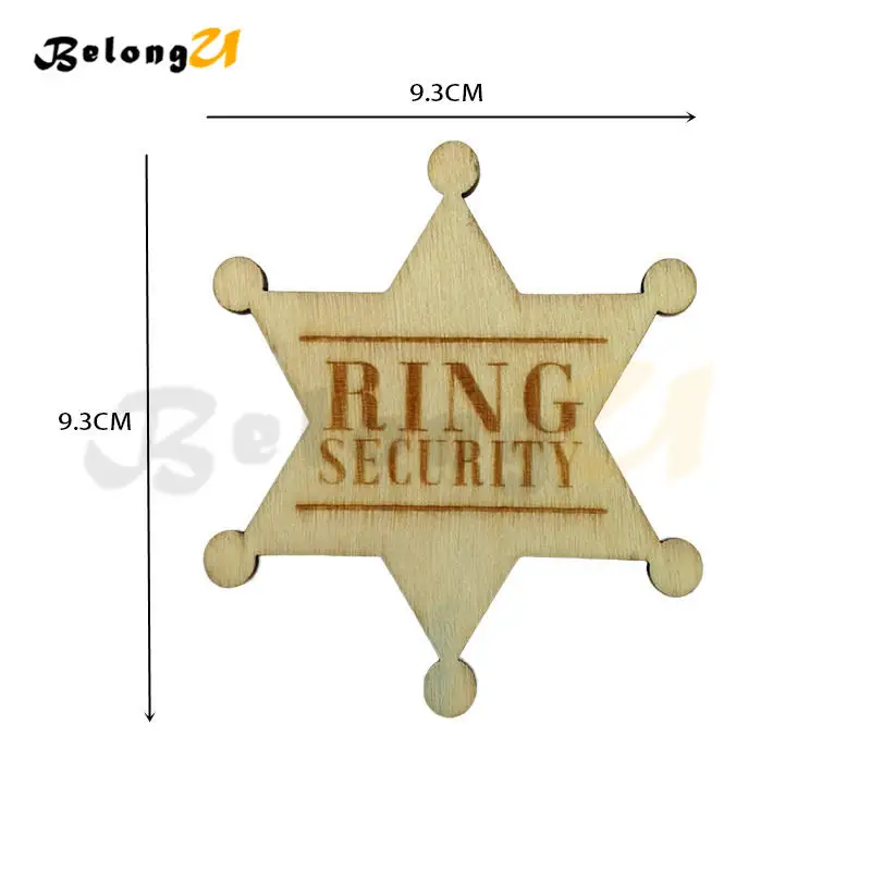 Ring Security Wedding Badge Sign Rustic Wedding Decoration MUW-166-12