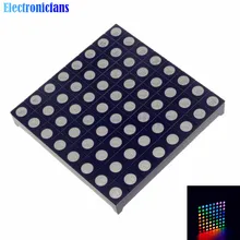 8x8 8*8 Mini point affichage à matrice de LED rouge vert Bule rvb Anode commune écran de Tube numérique pour bricolage 60mm x 60mm x 5mm