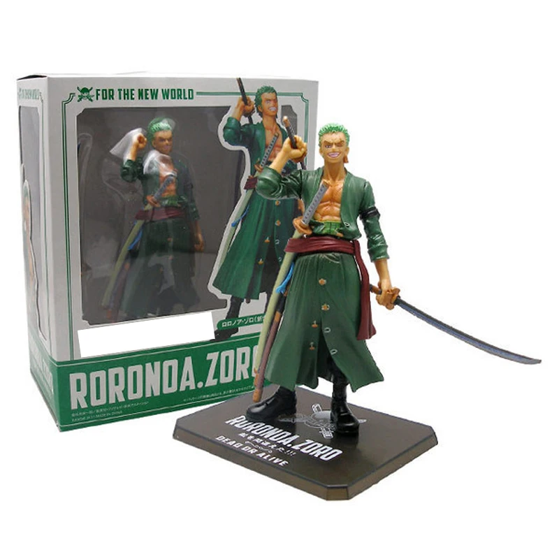 

PVC POP For The New World Roronoa Zoro Model Toy Anime ONE PIECE Action Figure Collections Men Gift Green 16cm