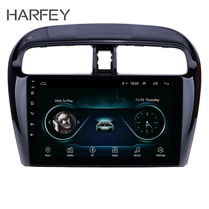 

Harfey 9 inch Android 8.1 For Mitsubishi Mirage 2012 2013 2014 2015 2016 Car Radio GPS Navigation with 1024*600 HD Touchscreen