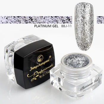 

fengshangmei 12 Colors Glitter Gel Polish Nail Art Platinum Gel Lak Nails Super Shiny Gel Varnish for Manicure 5g