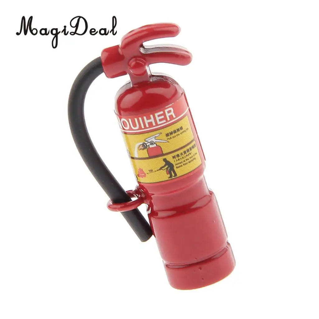 MagiDeal Mini 1Pc 1/12 Scale Dolls House Miniature Fire Extinguisher for Kitchen Pub Bar Livingroom Classroom Decor Acc 2 Kinds